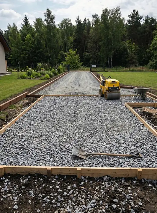 Tłuczeń, podbudowa pod garaż